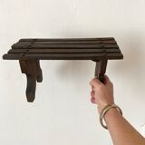 Wooden stool plant holder