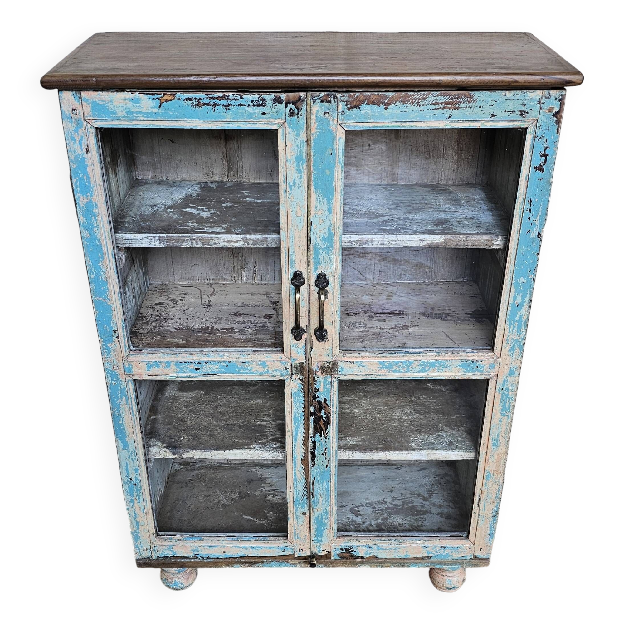 Old Burmese teak display case