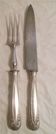 Cutlery for cutting meat in silver plated art nouveau style jugenstyl