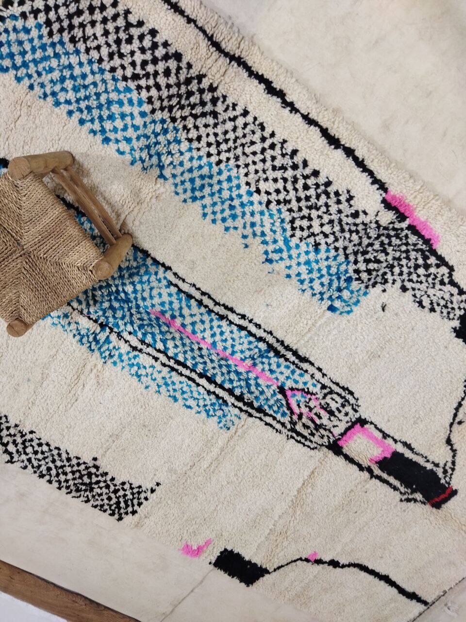 Handmade Moroccan Berber rug 253 X 155 CM