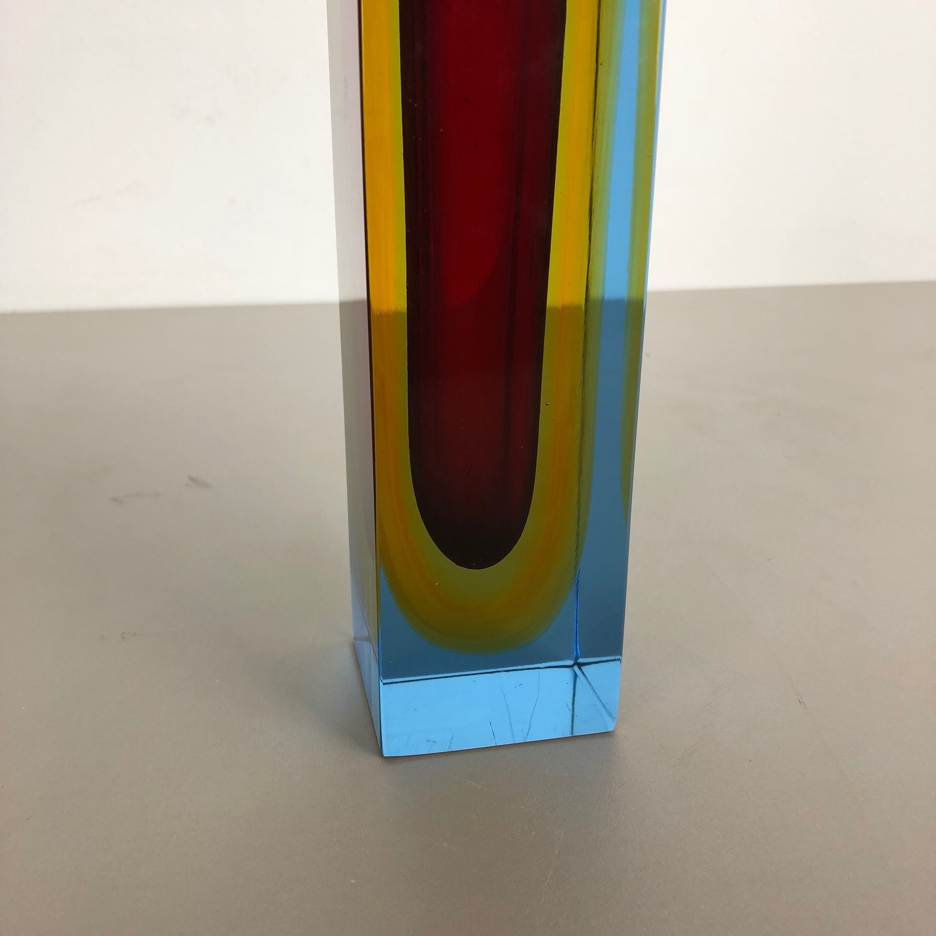 Murano glass sommerso vase designed by Flavio Poli, Italy, 1970s