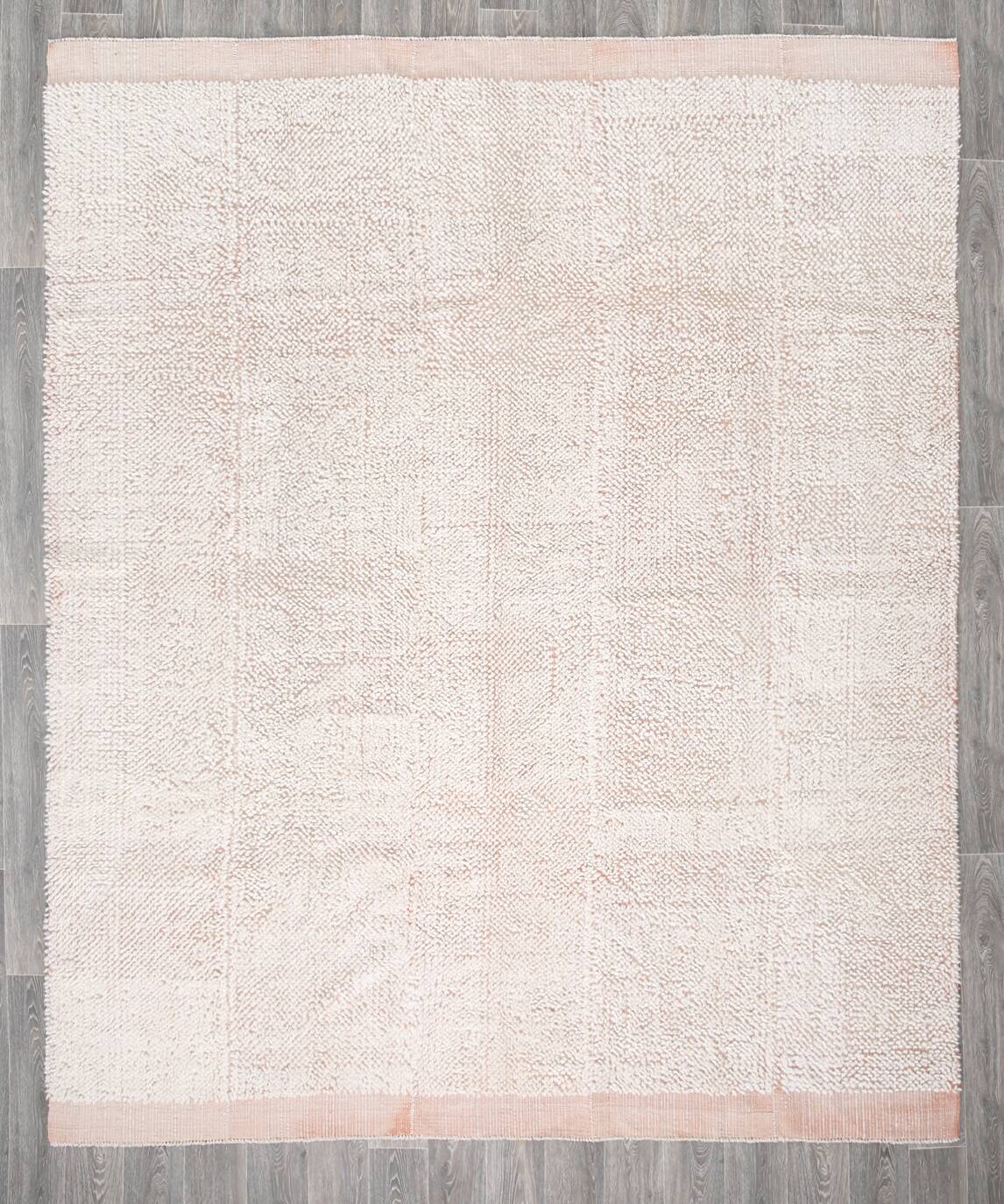 8x10 Peach Orange Handmade Wool Vintage Rug, 250x304Cm SK 34929