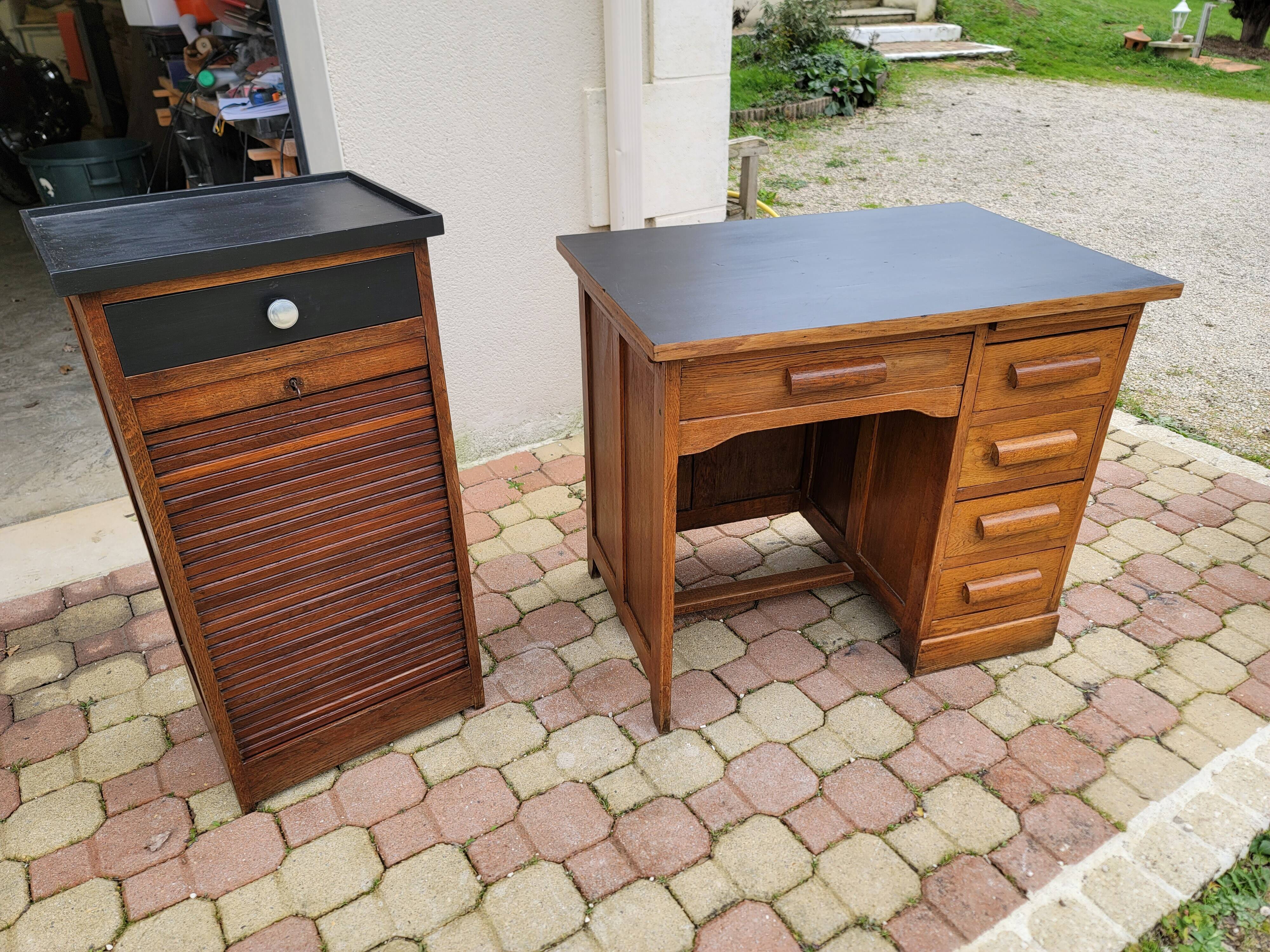 Vintage curtain binder cabinet