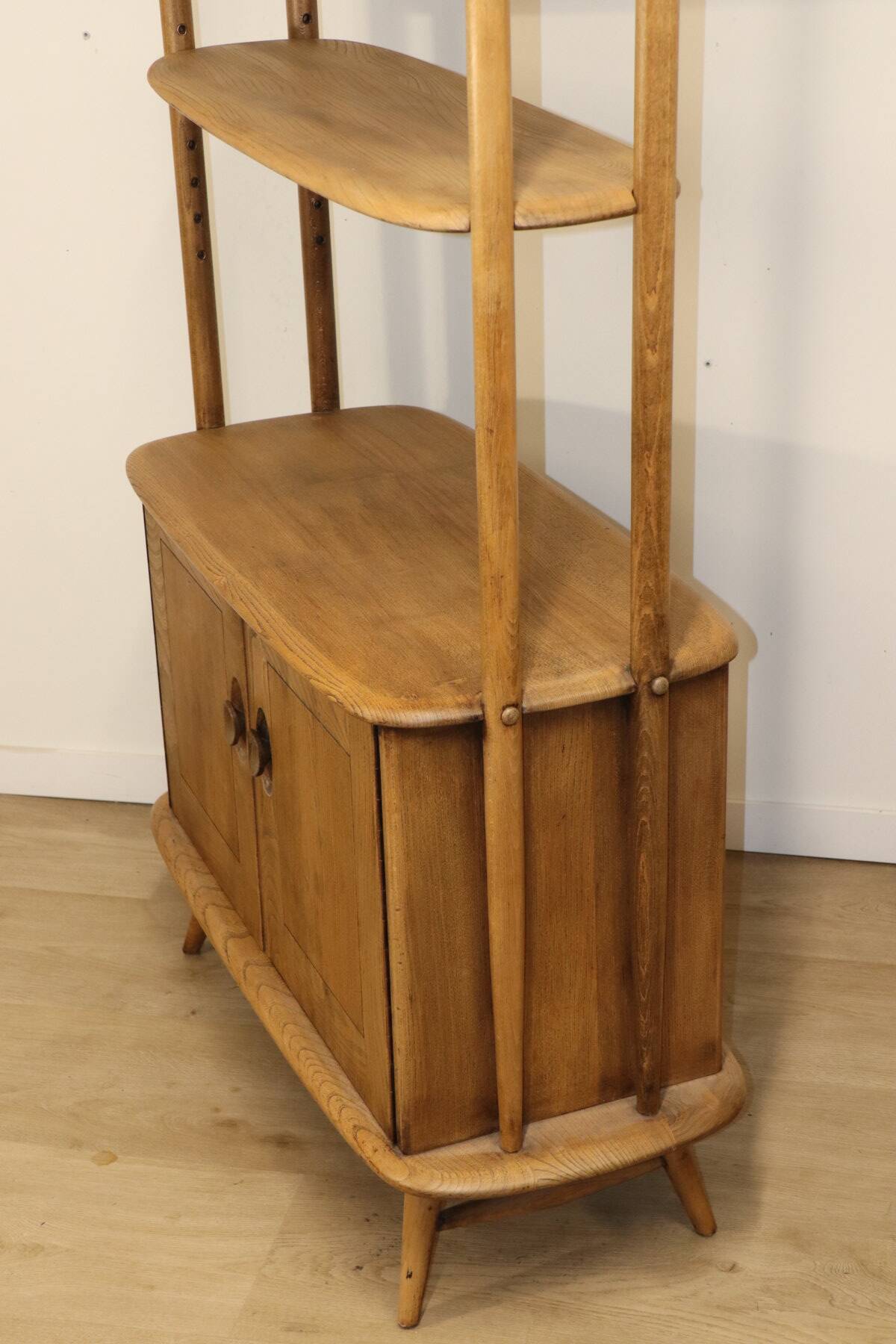 Vintage Ercol wooden bookcase, 1960