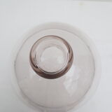 Round bell in thick glass trasparent with button