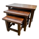 Set of 3 nesting coffee tables in oak.