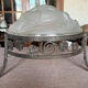 Art Deco ceiling light with wrought iron support