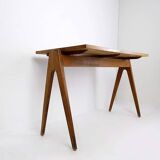 Vintage beech table compass feet by Robin Day for Hille, United Kingdom 1950s