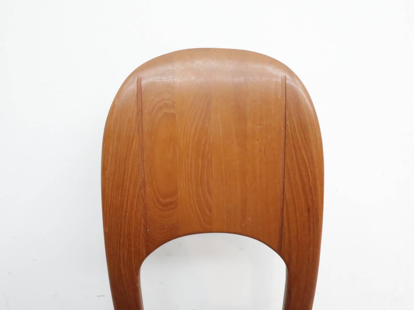 Vintage eetkamerstoelen Holstebro Denmark Teakhout nieuwe stoffering blauw