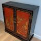 Lacquered Cabinet with Chinese Decorations, France, Art Deco, circa 1940