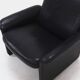 DS50 black leather lounge chair by De Sede Switzerland 1980s