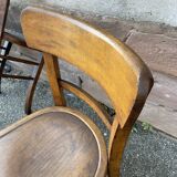 Pair of French bistro chairs vintage meat