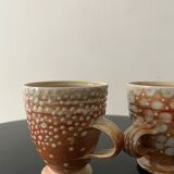Set of 2 handmade earthen-glazed cups
