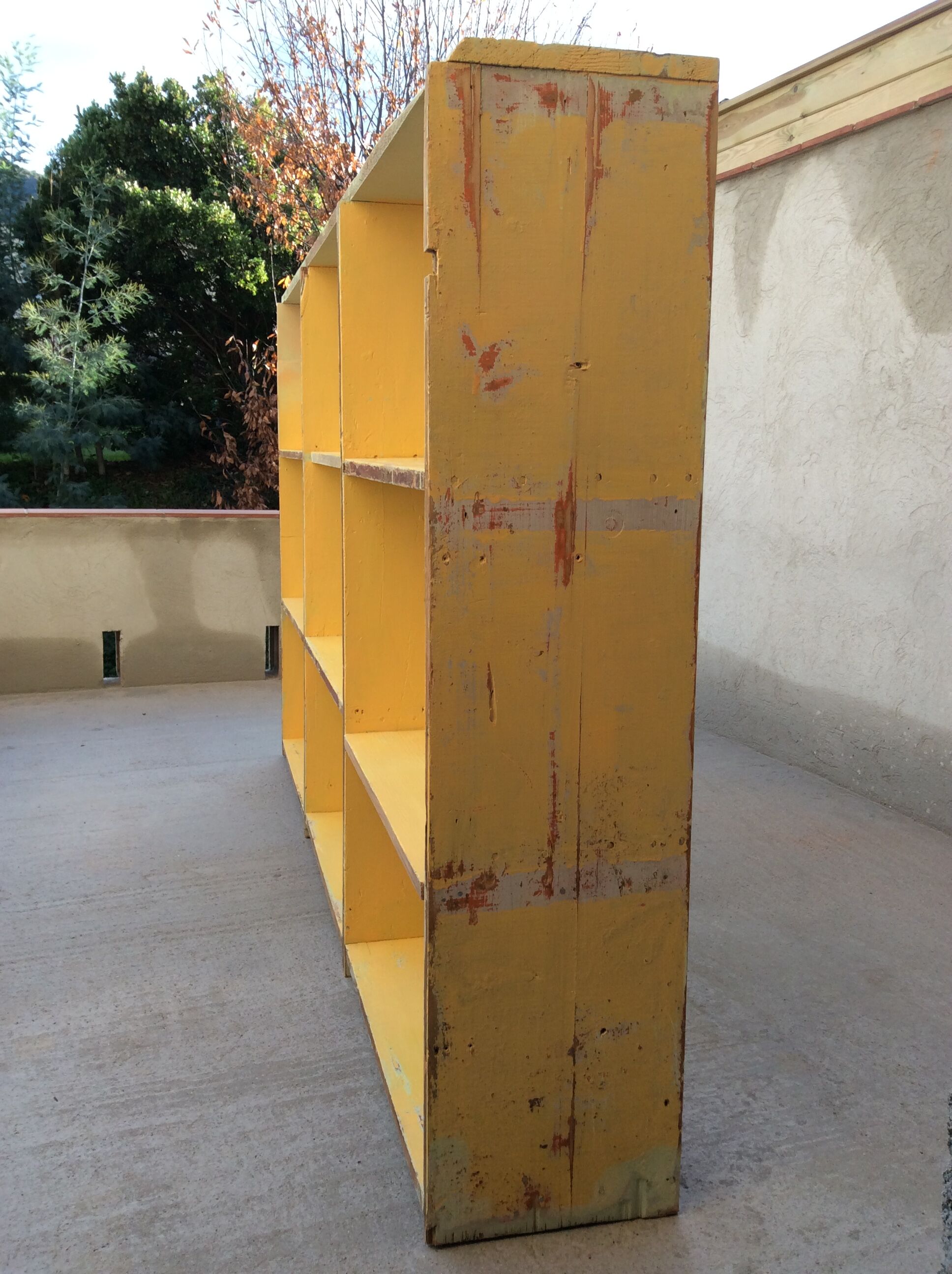 Large workshop furniture with patinated lockers