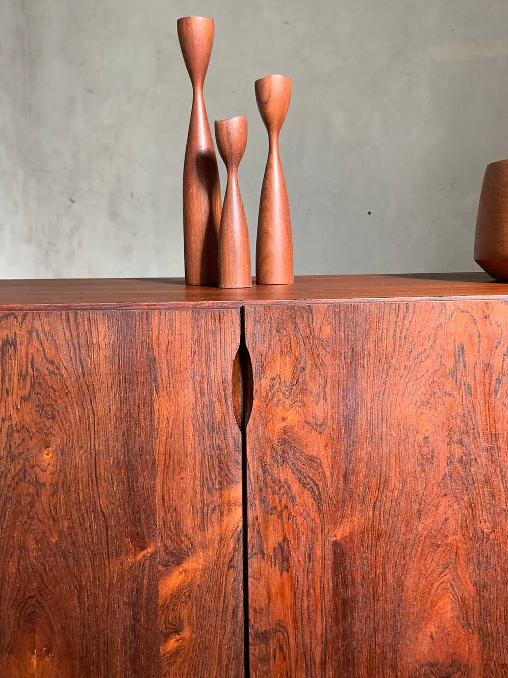 Vintage Scandinavian enfilade in Rio rosewood.