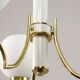 Mid-century Italian Brass and Opaline Chandelier