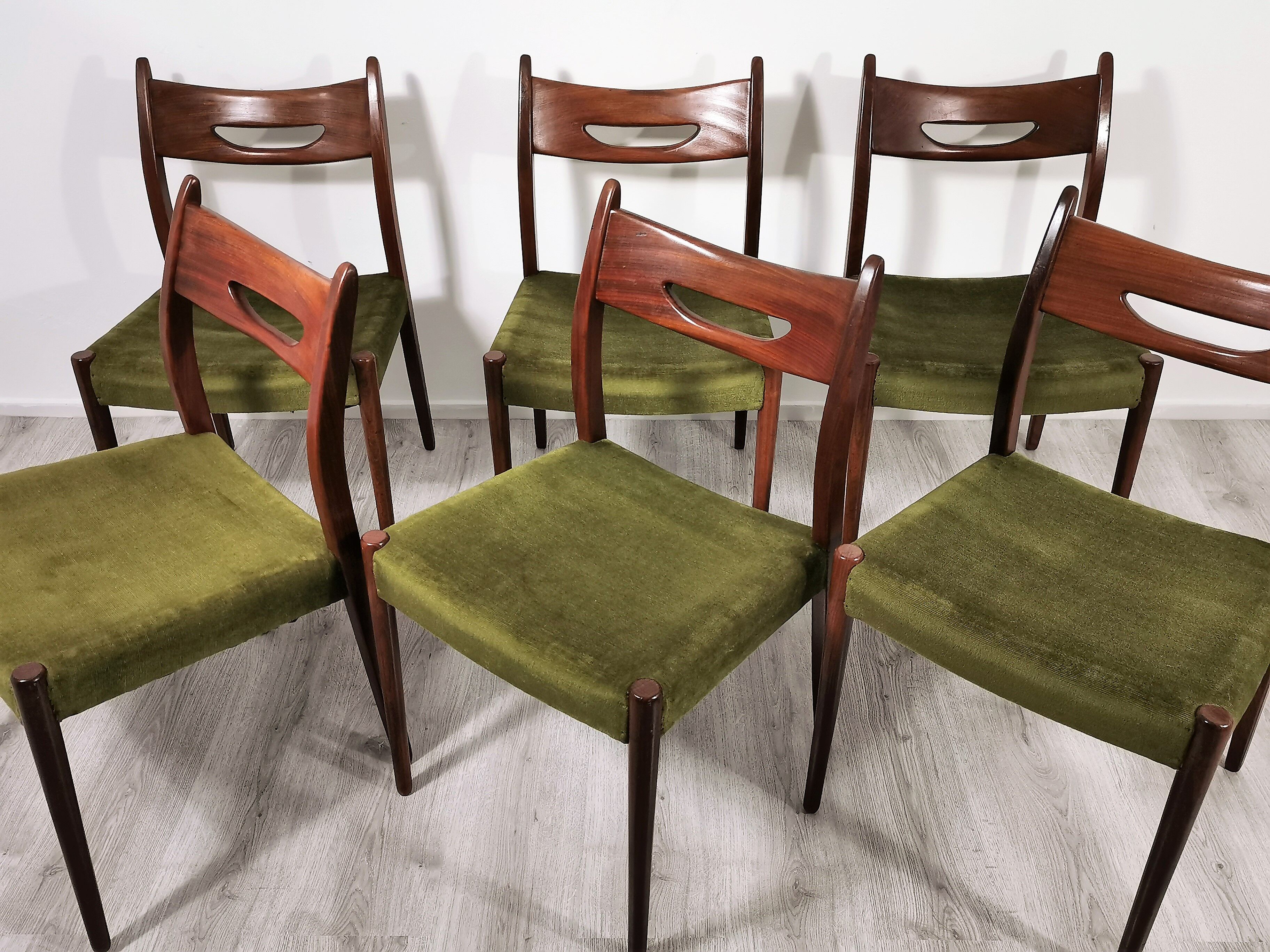 Set Vintage Teak Dining Chairs