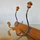 Coat rack bistro 3 hooks metal and wood 30s 40