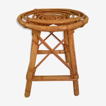 Vintage rattan stool