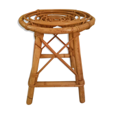 Tabouret en rotin vintage