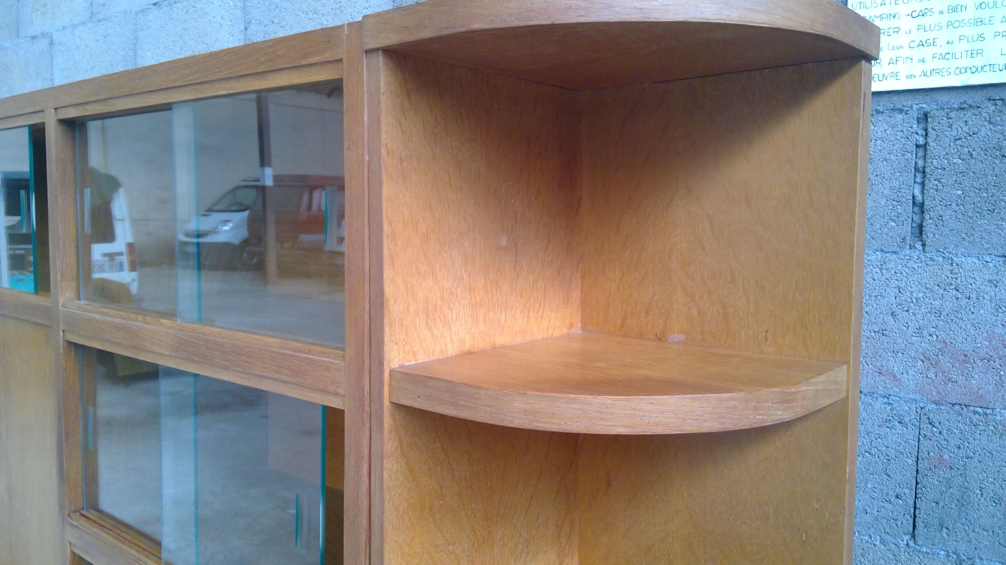 Showcase bookcase modular Secretary bar oak vintage 50-60 years