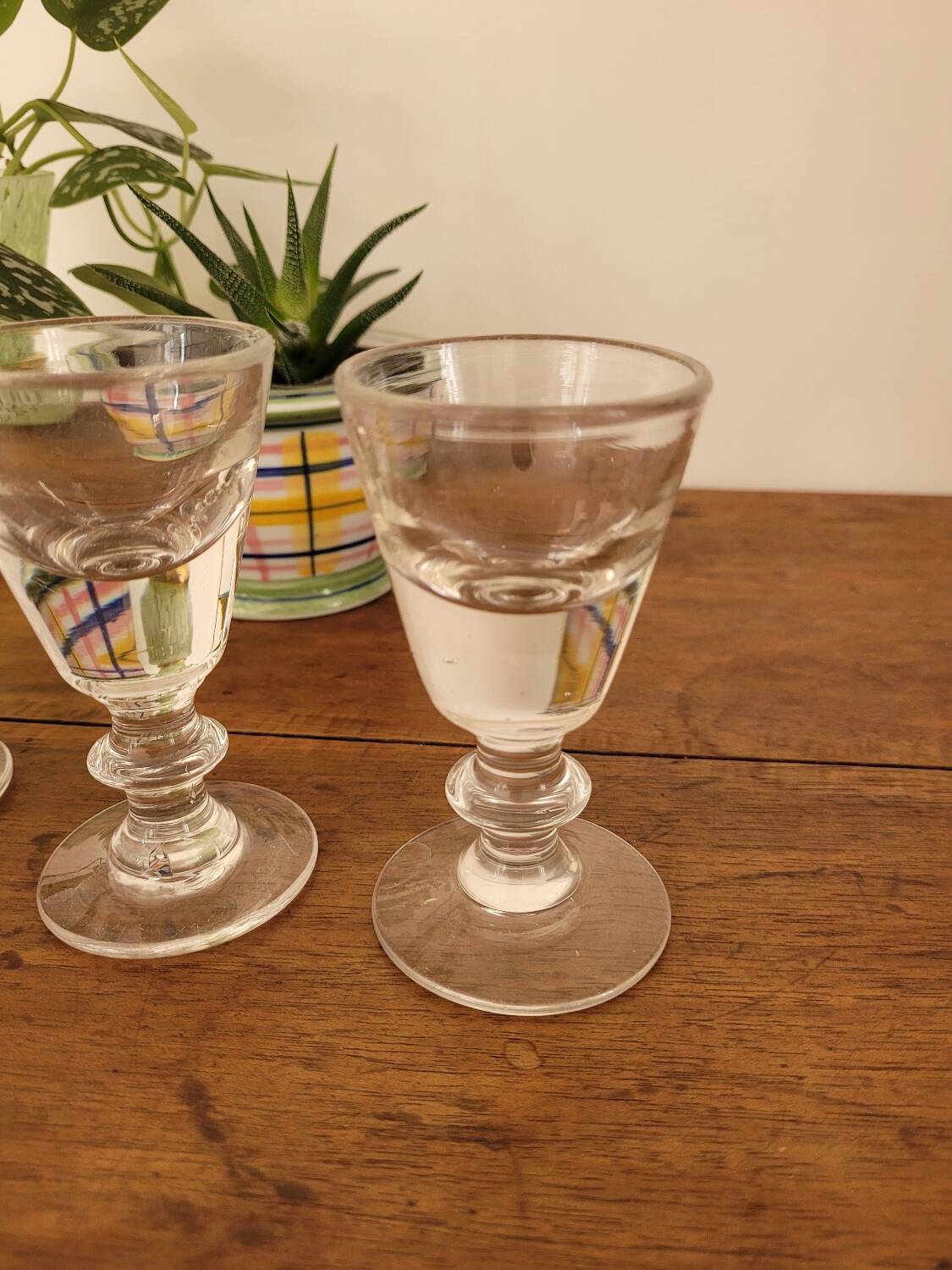 Lot de 3 verres à absinthe