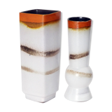 Pair of matching vases 1960's fat lava Germany