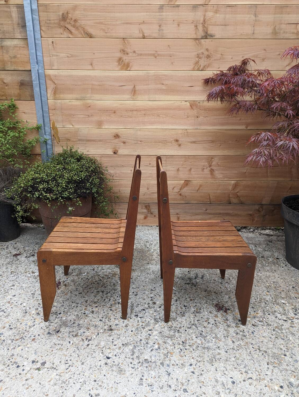 Vintage wooden chairs from the 60s