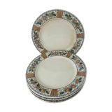 Set of 6 dessert plates in earthenware HBCM model Elisabeth