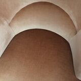 Ochre velvet armchair