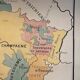 Map of France in 1789 - old school map to hang vintage school poster