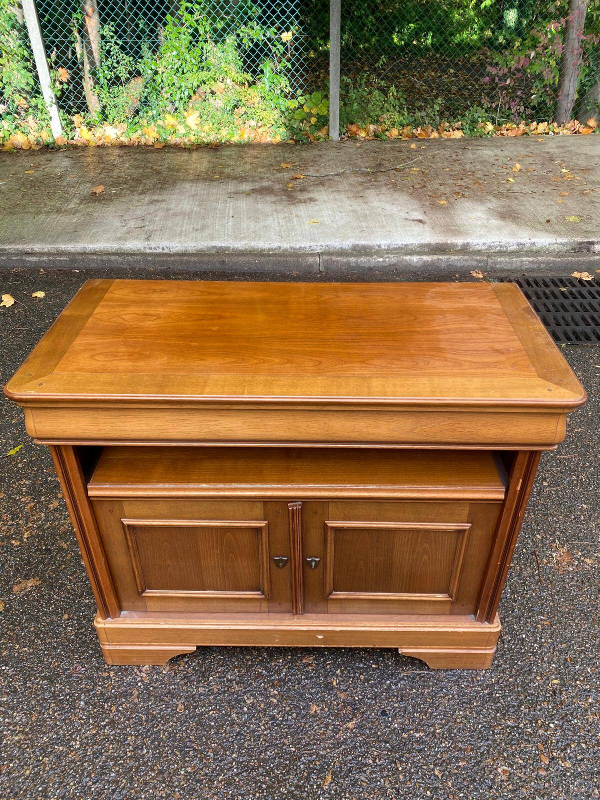 Louis Philippe sideboard in satin light wood 86cm