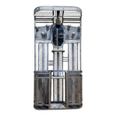 Art Deco wardrobe in hammered iron