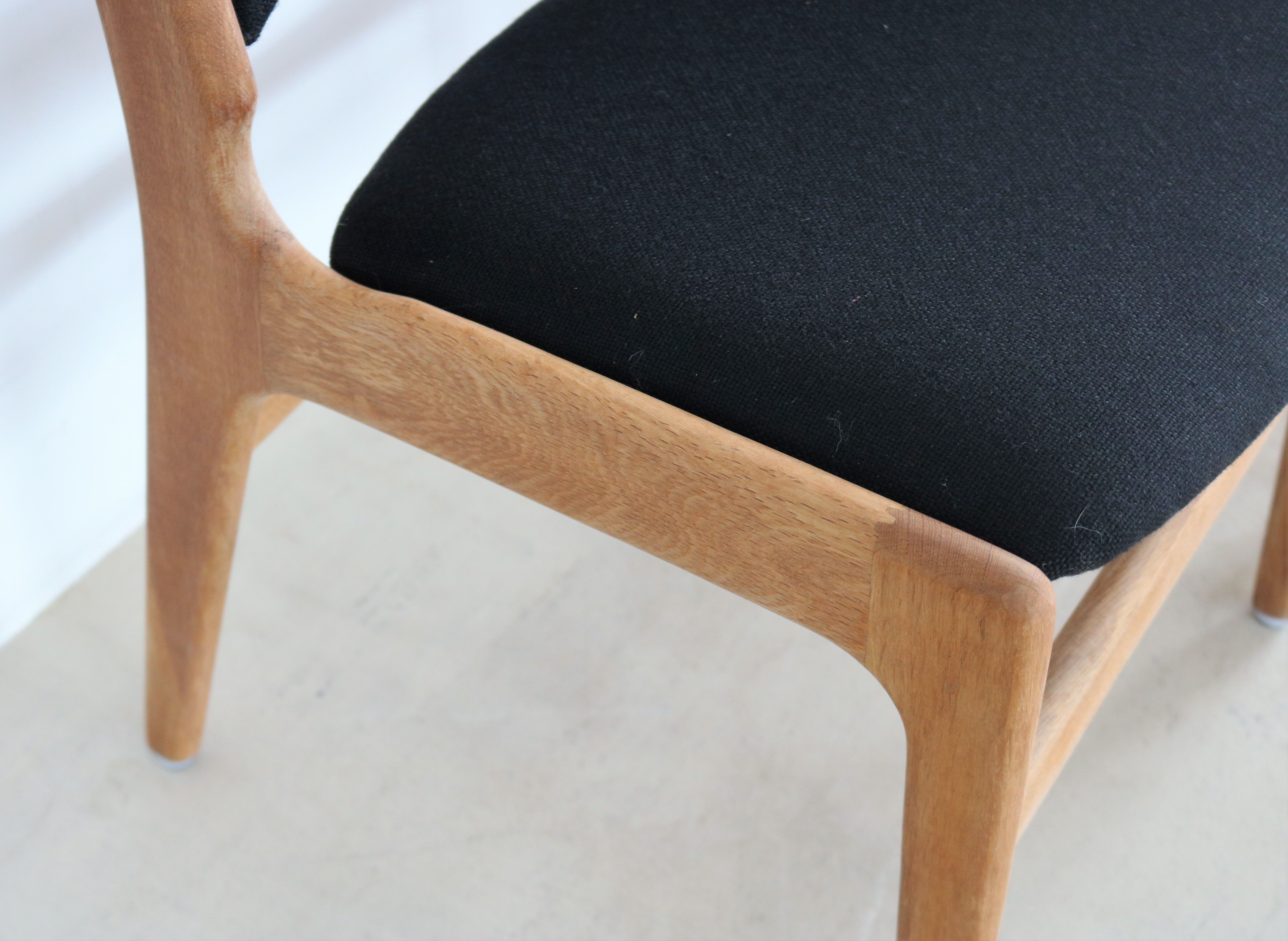 Set of 4 dining room chairs, 60s in oak