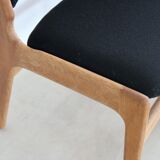 Set of 4 dining room chairs, 60s in oak