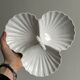 3-compartment white porcelain dish