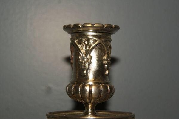 Rare paire de chandeliers en bronze XIX siècle