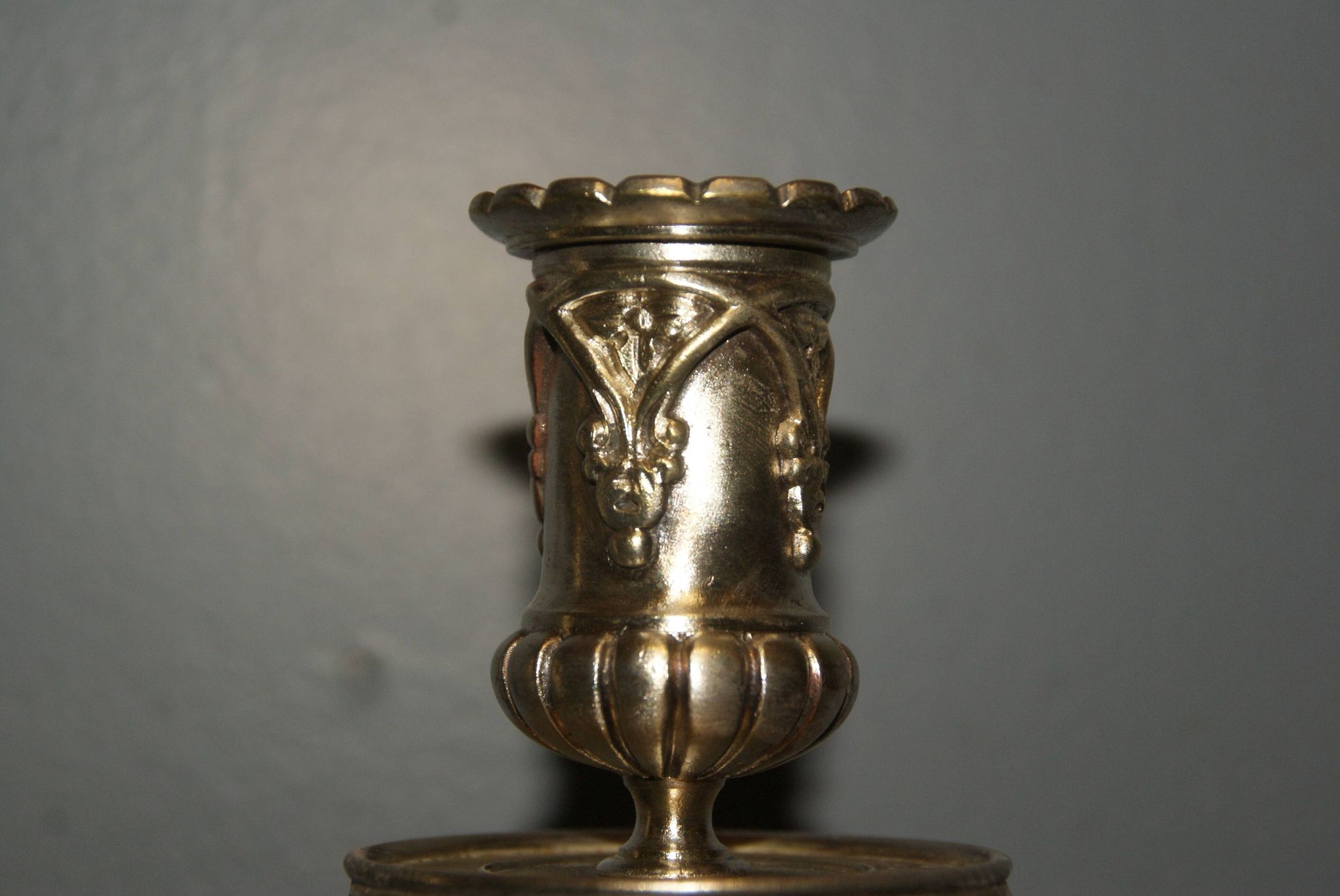 Rare pair of 19th century bronze candlesticks