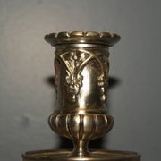 Rare pair of 19th century bronze candlesticks