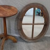 Oak bull's-eye mirror from the 1860s
