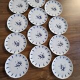 12 assiettes à dessert Air France Bernardaud Limoges décor Jean Picart