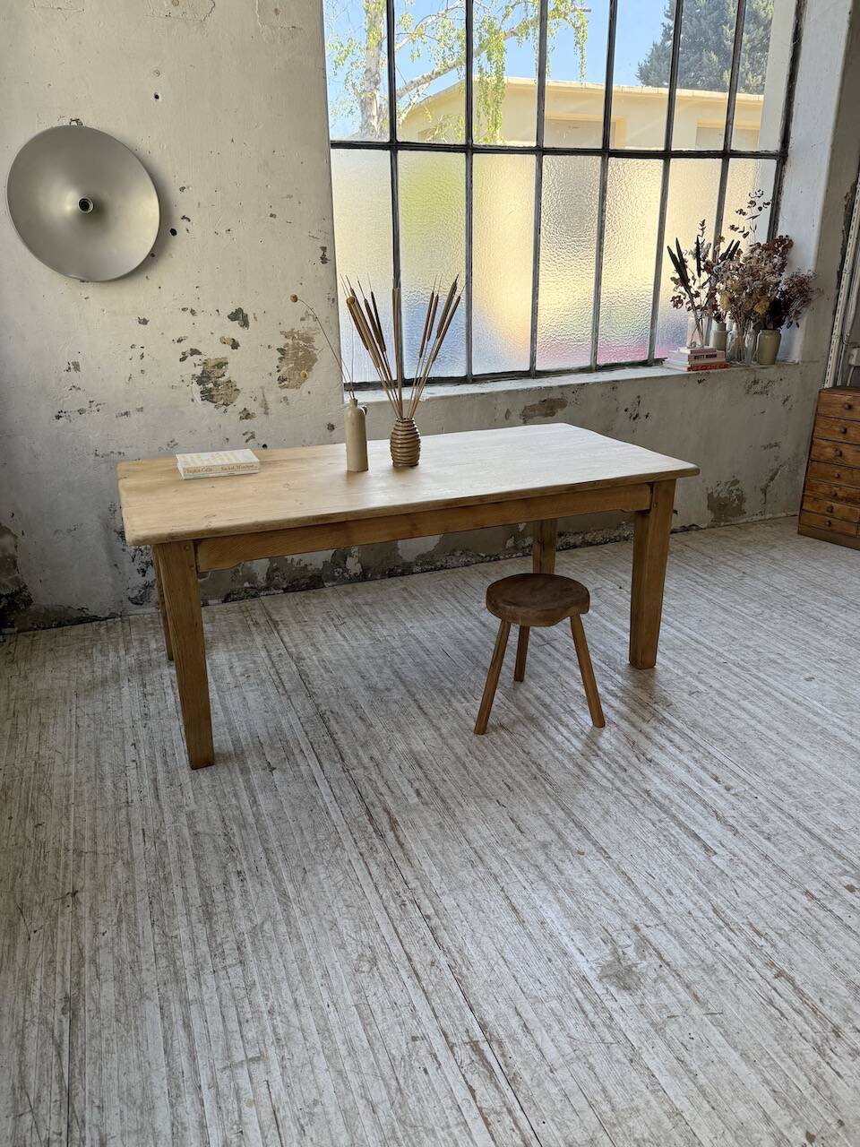 Table de ferme en chêne massif