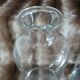2 large antique transparent glass bottles