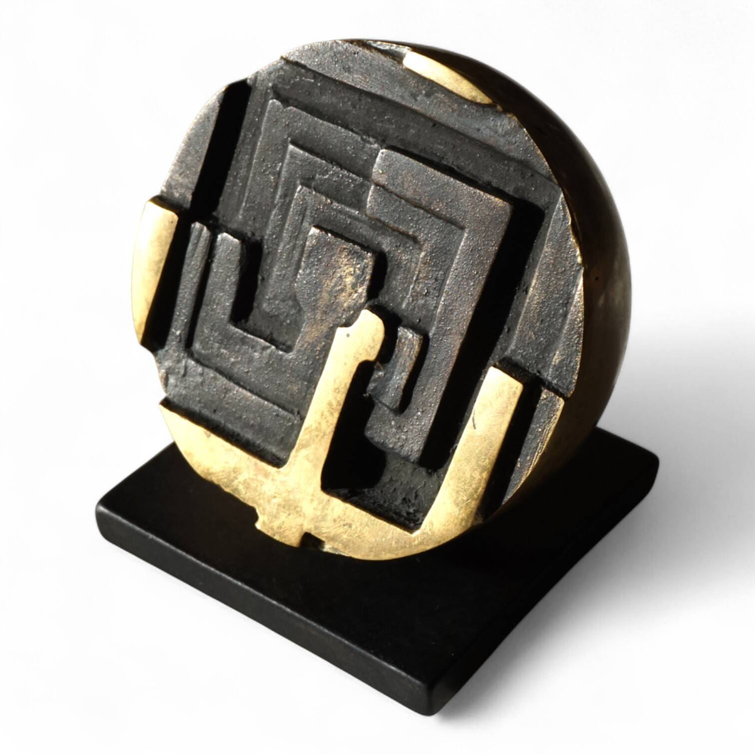 Bronze sculpture Labyrinth by Fanna Roncoroni, 1970