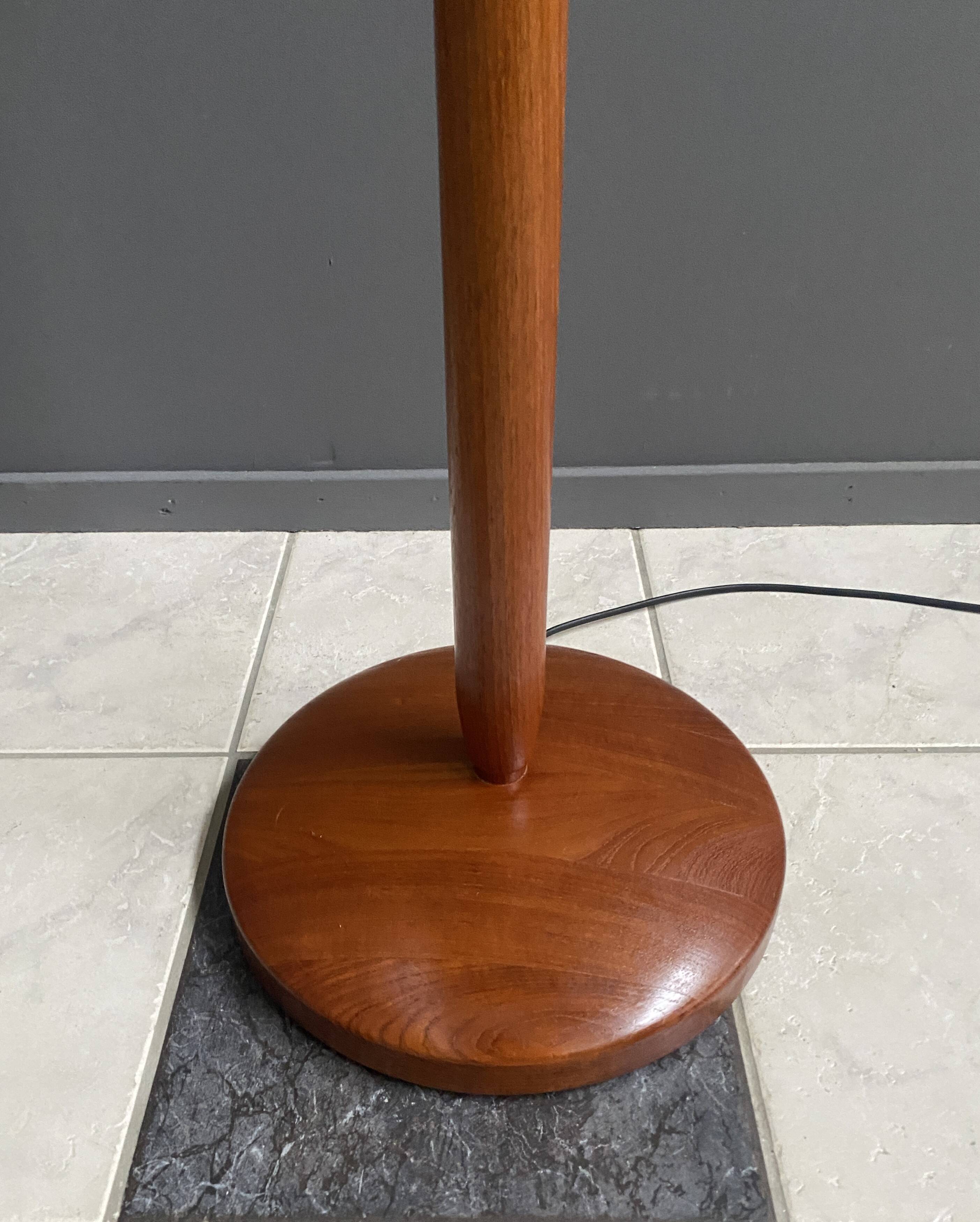 Lampe de sol Domus Teck 1960, avec étiquette d'origine !