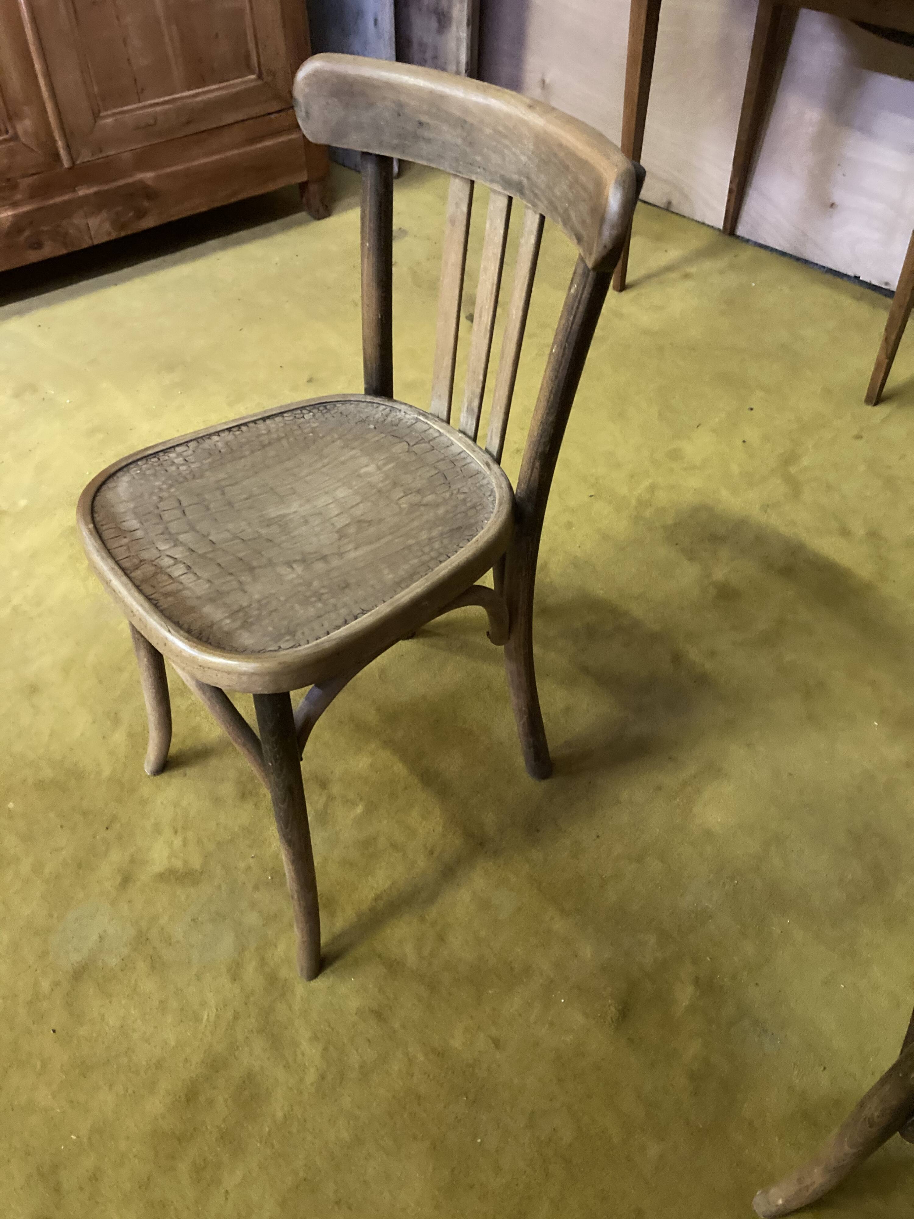 3 chairs bistro Fishel early 20th.