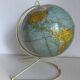 Vintage 1960 terrestrial globe by Girard Barrère in cream - 35 cm