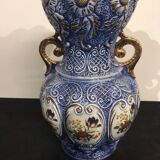 Blue ceramic vase