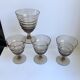 Set of 4 glasses in smoked glass 70s