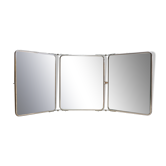 Miroir de barbier triptyque biseauté vintage